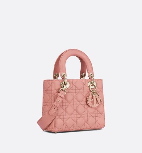 Small Lady Dior My ABCDior Bag Deep Nude Cannage Lambskin